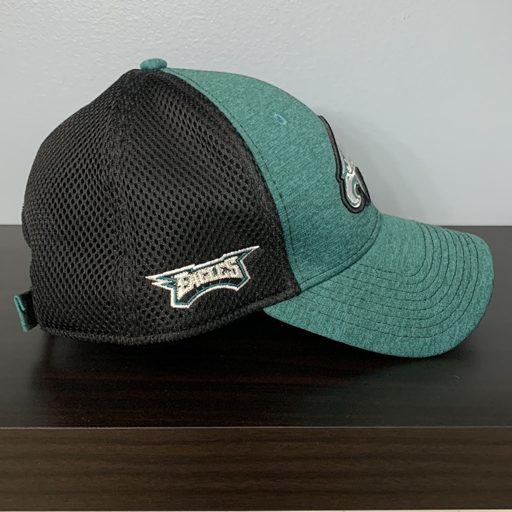Philadelphia Eagles New Era 9FORTY Adjustable Hat-Midnight Green/Black - Picture 2 of 5